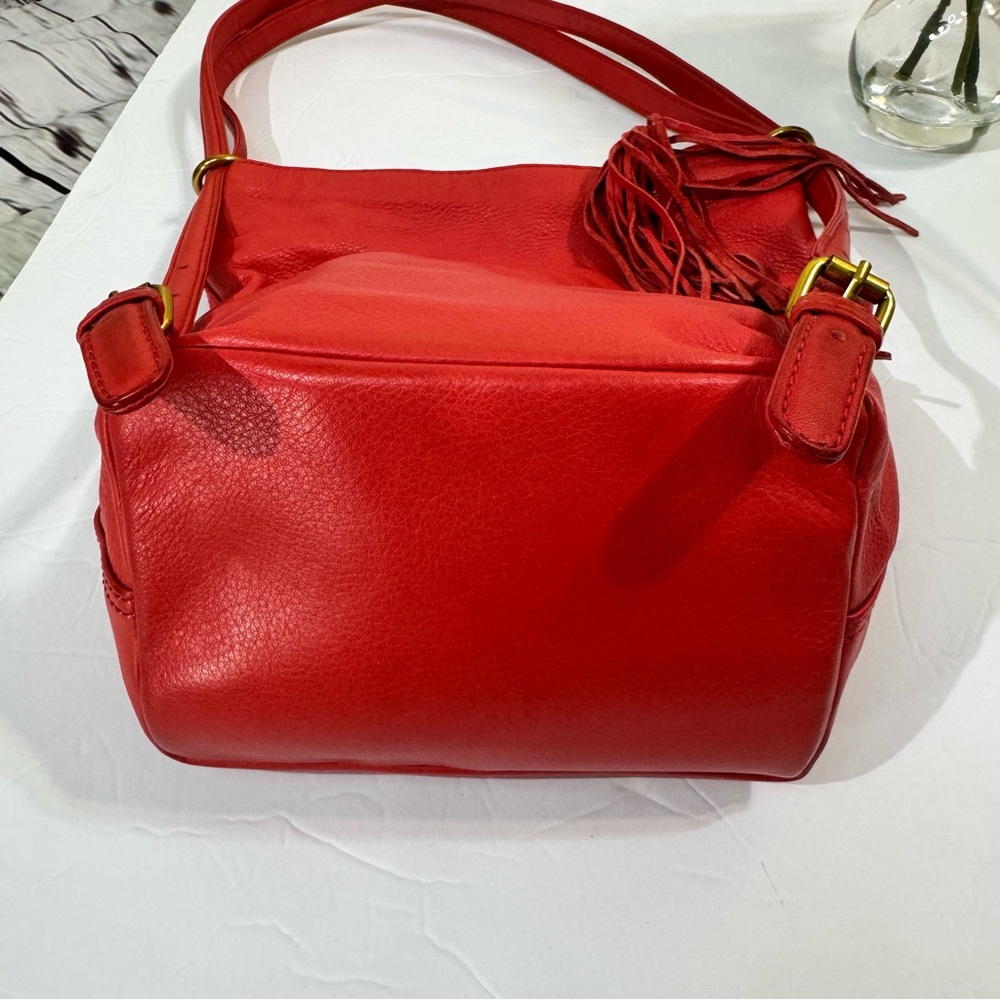 HOBO Blaze Bucket Coral Leather Backpack - Picture 3 of 14